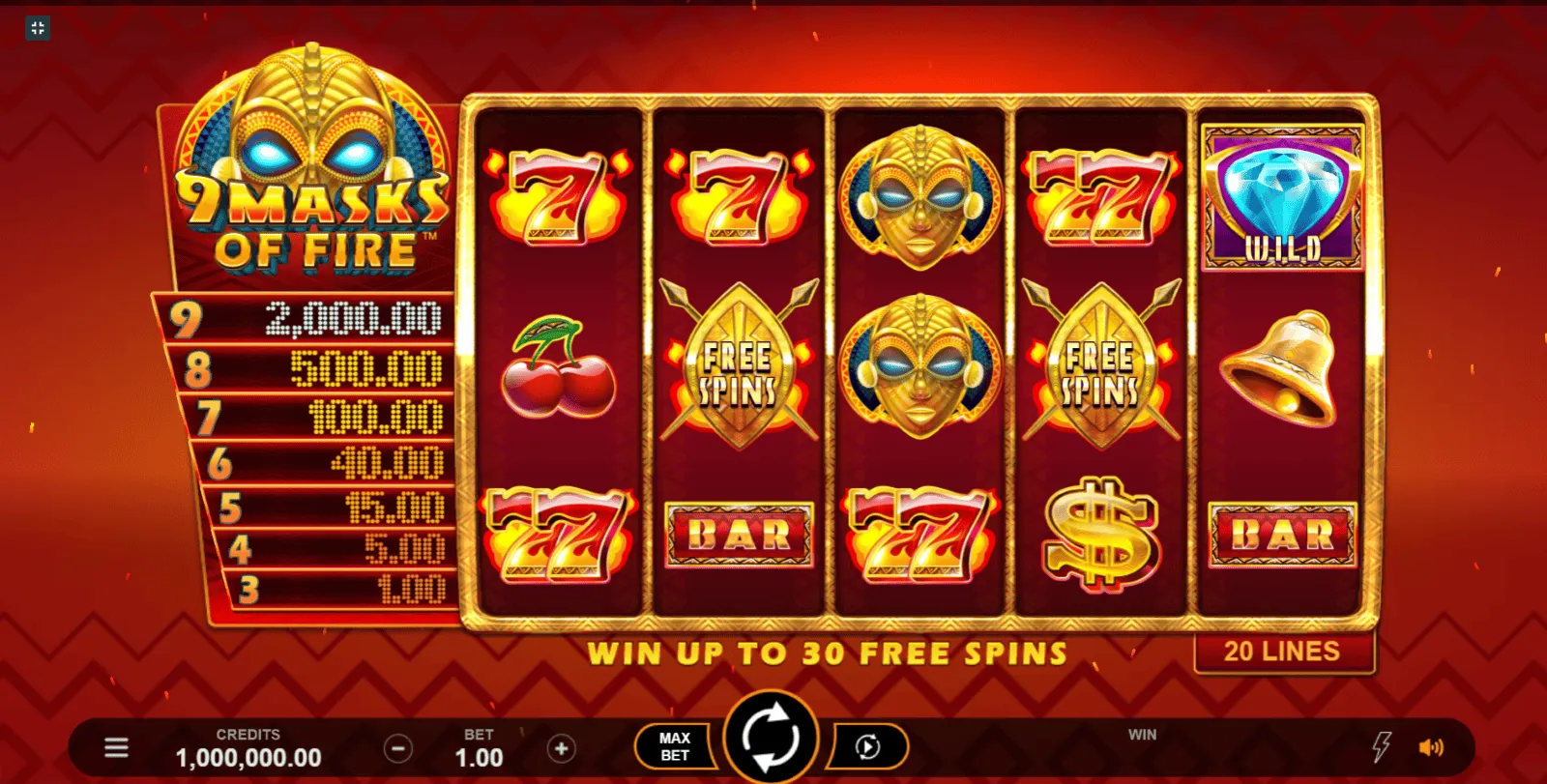 9 Masks of Fire slot 9 Masks of Fire