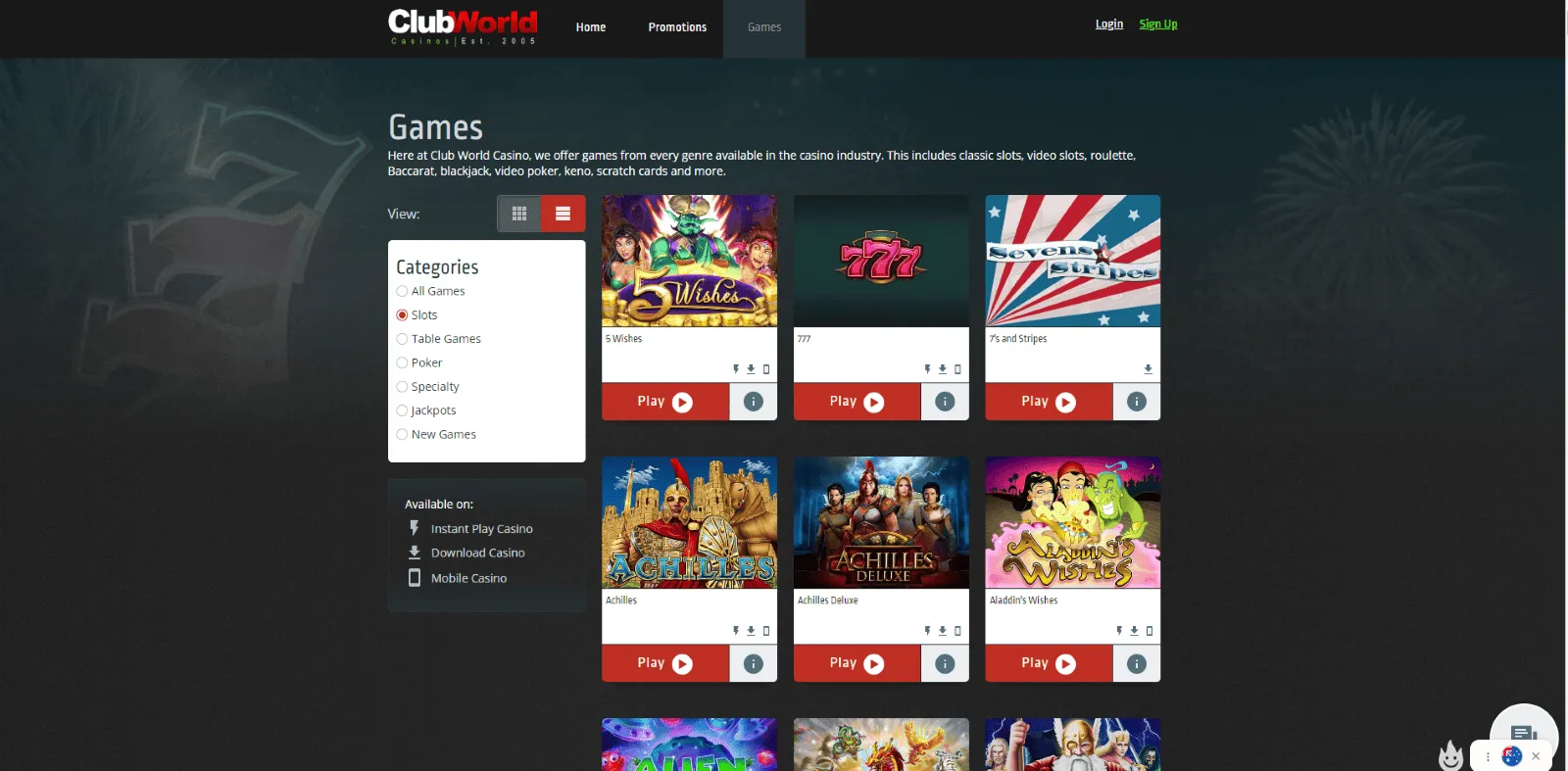 Clubworld casino online Clubworld casino