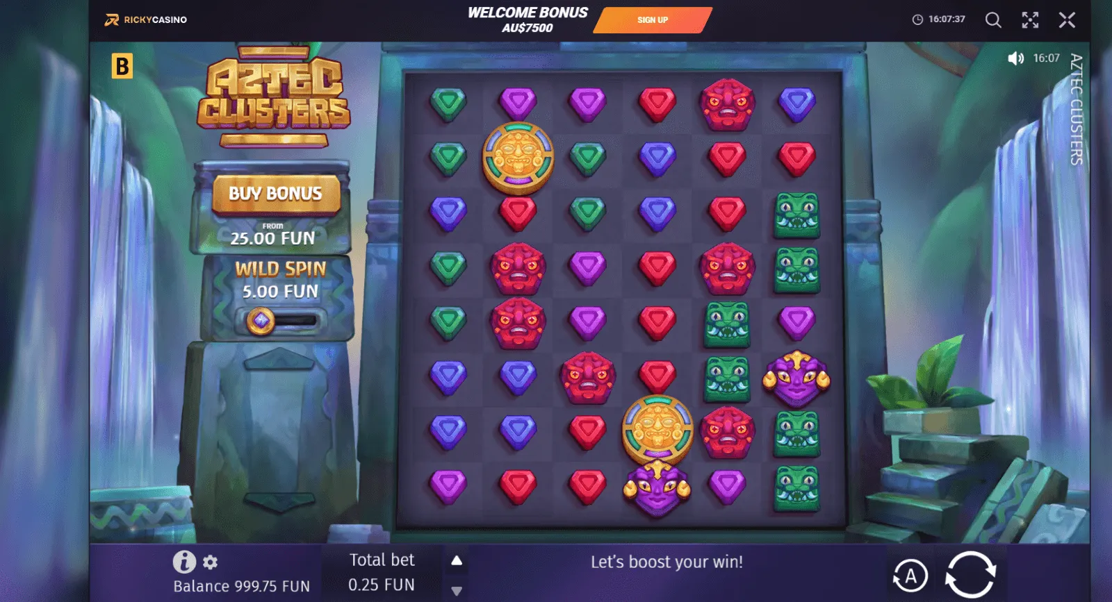 Play Aztec Clusters Aztec Clusters