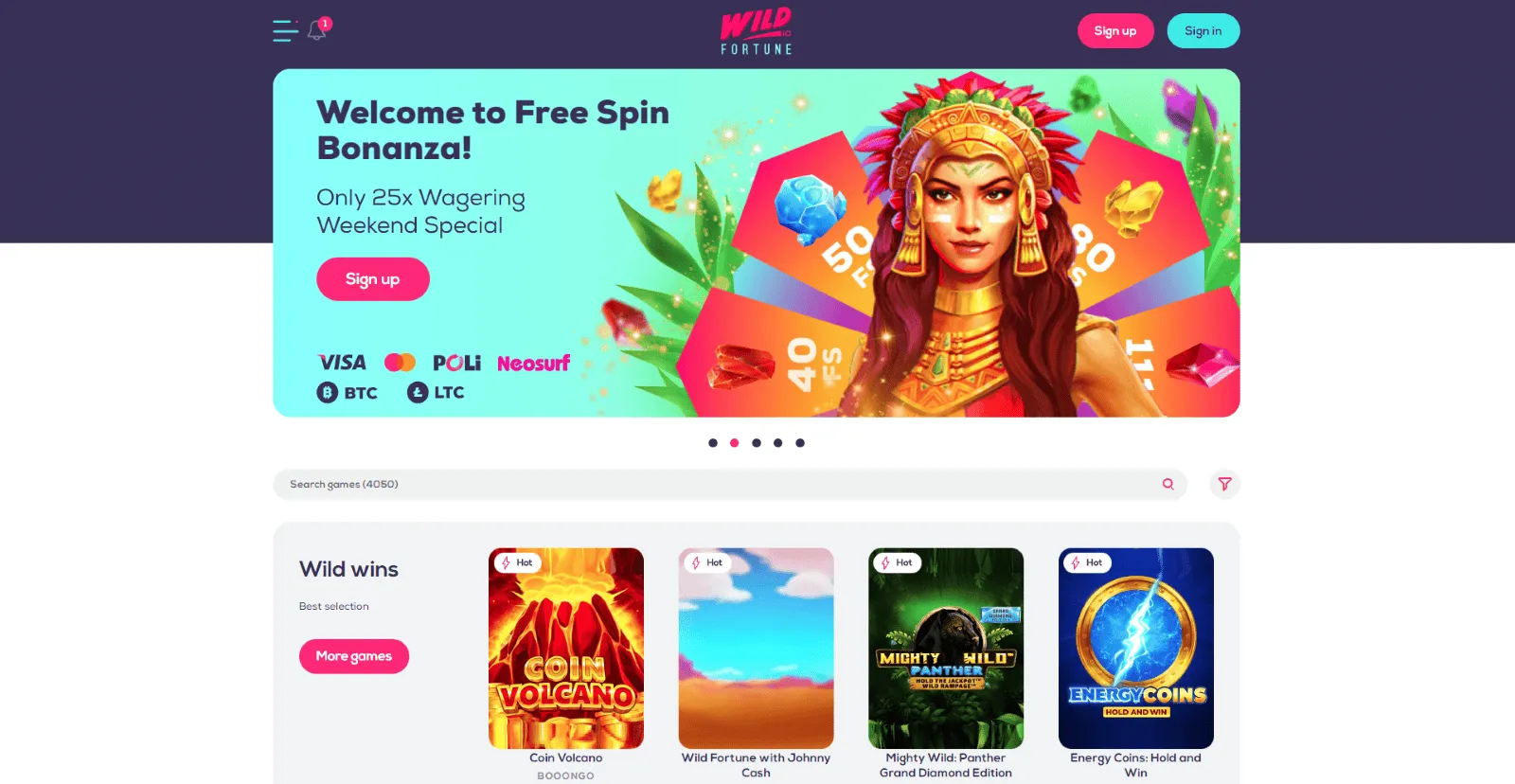 Wild Fortune online casino Wild Fortune casino