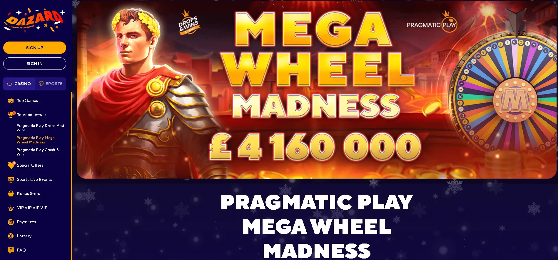 Dazard bonuses and promotions Bonuses and promotions