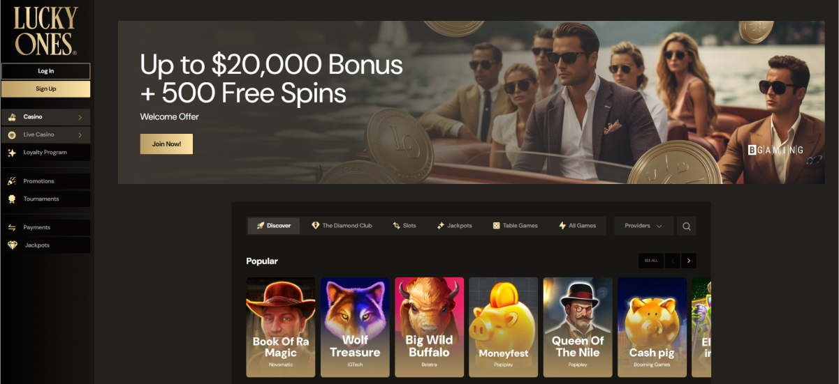 Best gaming options available at Lucky Ones Gaming options available at Lucky Ones